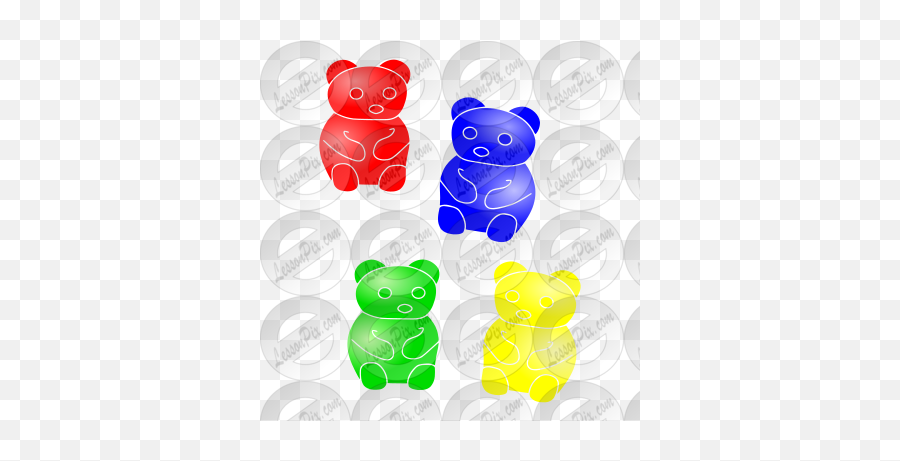 Gummy Bears Stencil For Classroom - Soft Emoji,Gummy Bear Clipart