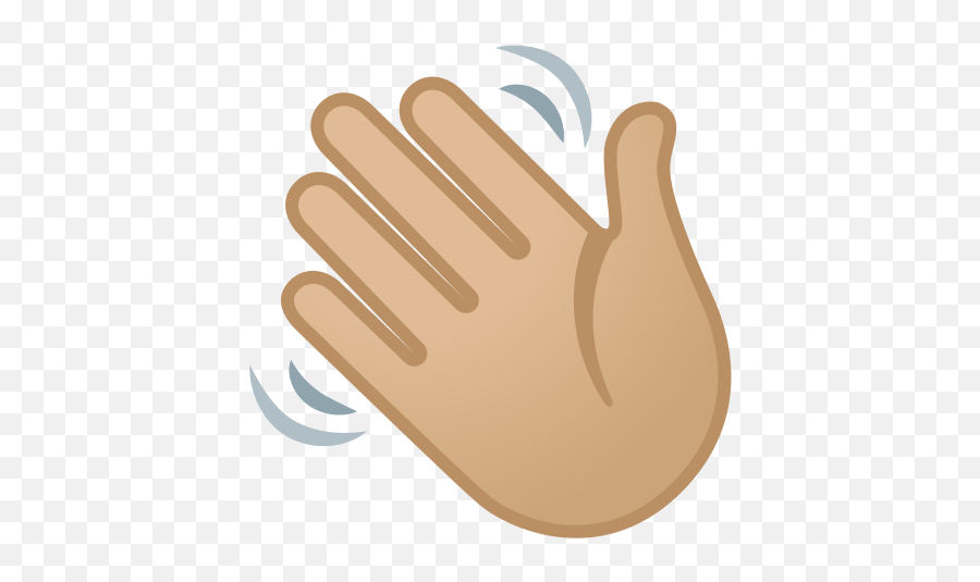 Medium - Hand Waving Clipart Transparent Background Emoji,Wave Emoji Png