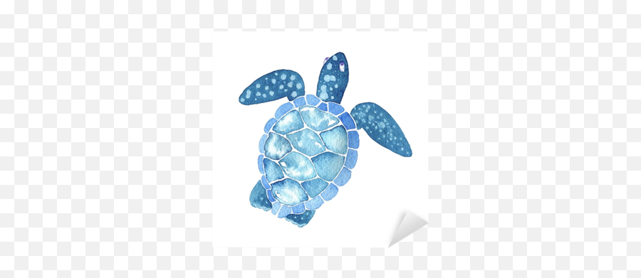 Sea Life Watercolor Sea Turtle Isolated On White Background Sticker U2022 Pixers - We Live To Change Watercolor Sea Life Emoji,Turtle Transparent Background