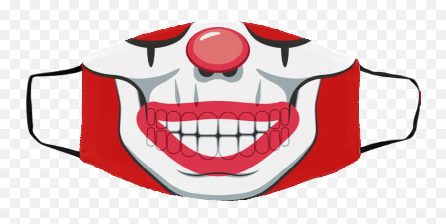 Skull Clown Face Mask U2013 Whatever Market - Mask Emoji,Clown Face Png