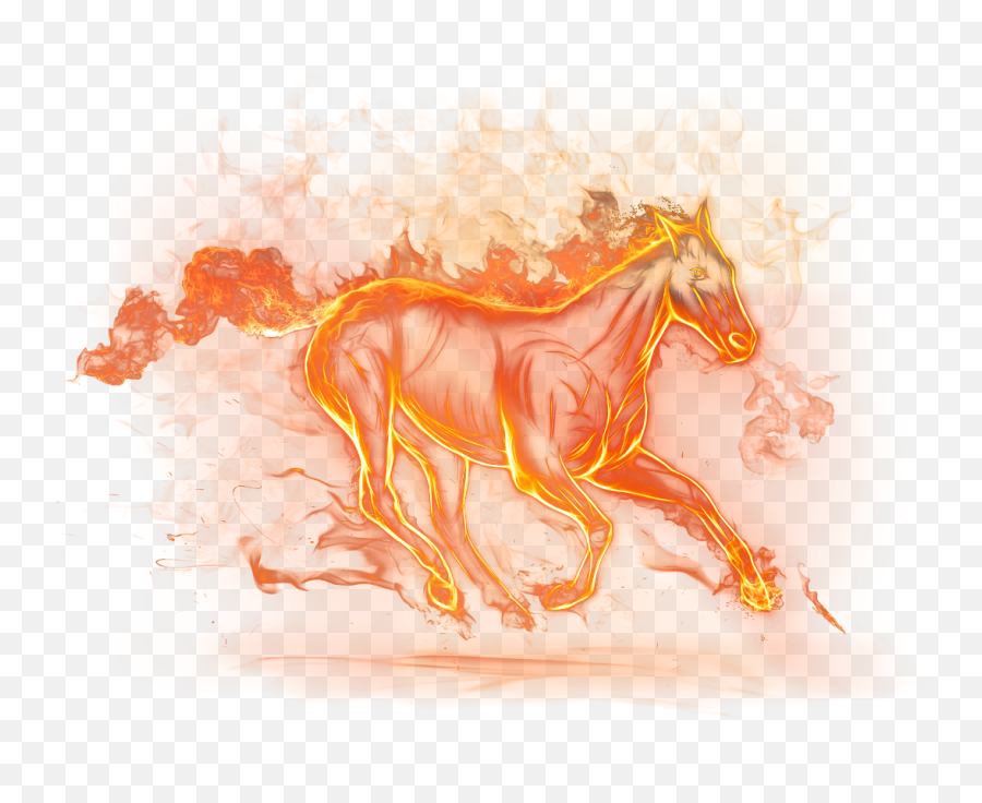 Beautiful Fire Horse Png Clipart Picture 1034846 - Png Fire Horse White Background Emoji,Beautiful Clipart