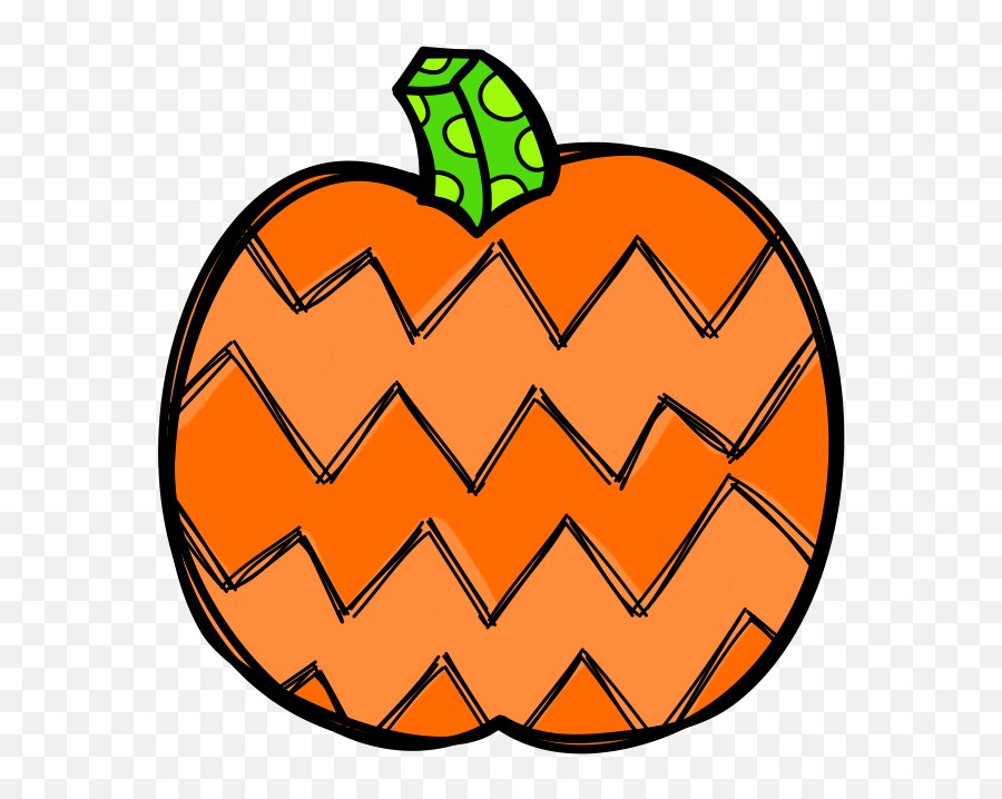 Patterened Pumpkin Clipart Clipground - Chevron Pumpkin Clipart Emoji,Pumpkin Carving Clipart