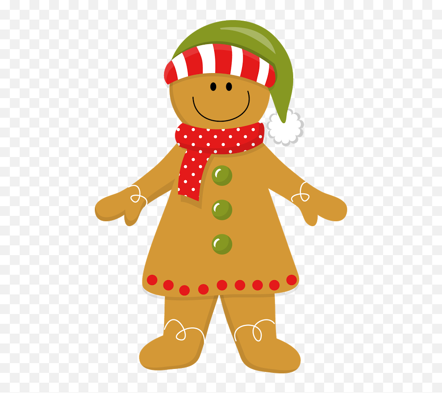 Gingerbread Clipart Character - Christmas Gingerbread Woman Clipart Emoji,Gingerbread Clipart