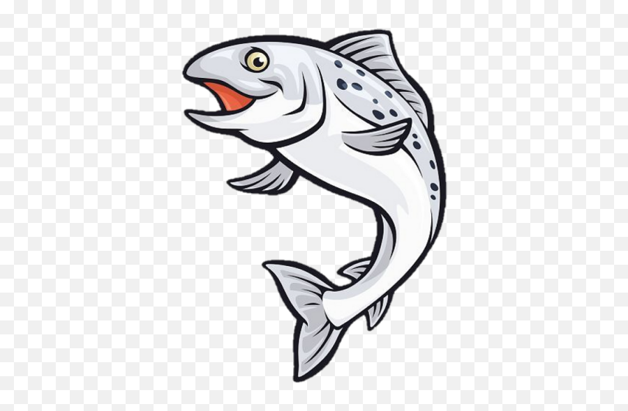 Salmon Transparent Cartoon - Jingfm Emoji,Salmon Clipart Black And White