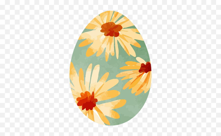Sunflower Easter Egg Watercolor Transparent Png U0026 Svg Vector Emoji,Watercolor Sunflower Png