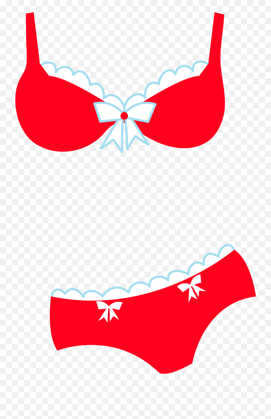 Vector Lingerie Inspired In Santa - Panty And Bra Clipart Emoji,Bra Clipart