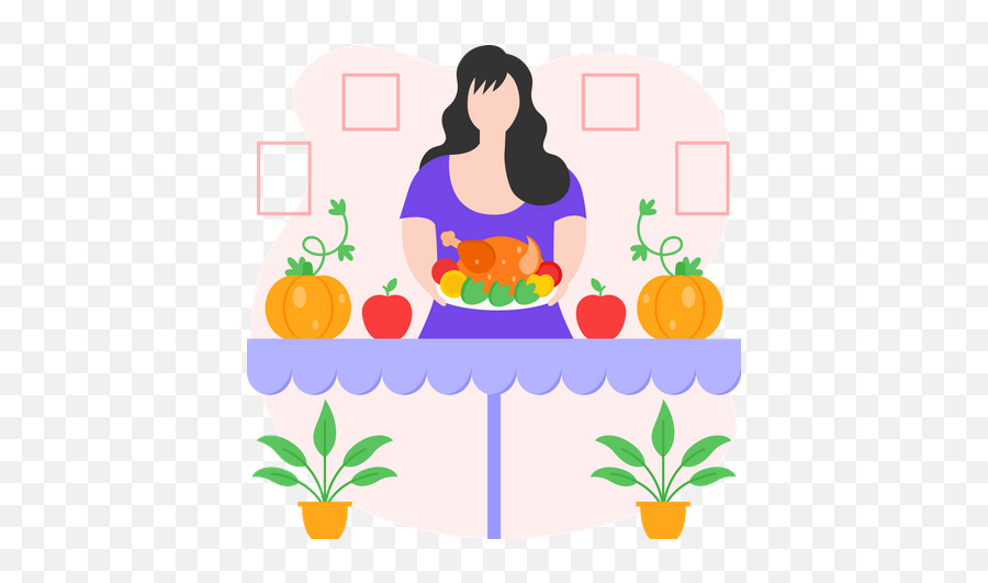 Best Premium Thanksgiving Dinner Illustration Download In Emoji,Thanksgiving Dinner Png