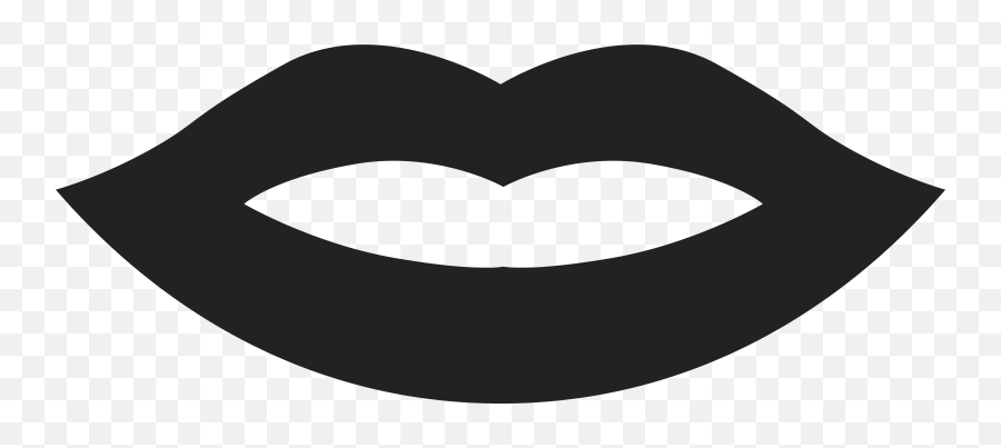 Boy Lips Clipart Clip Art Of 2 - Black Lips Clipart Emoji,Lips Clipart