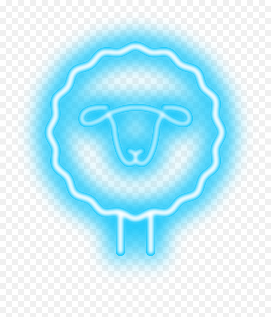 Neon Sheep Pictures Electrifying In The Field Emoji,Neon Png