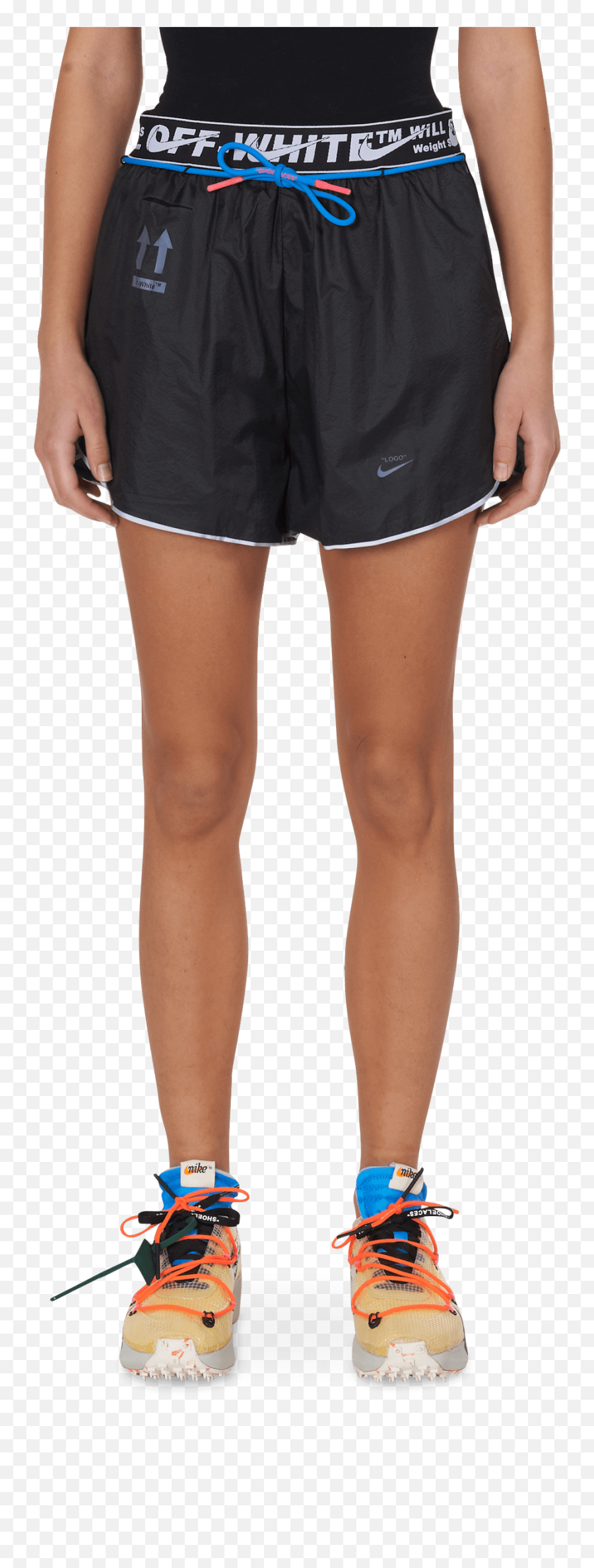 Off White Nike Shorts - Off White Shorts Run Emoji,White Nike Logo
