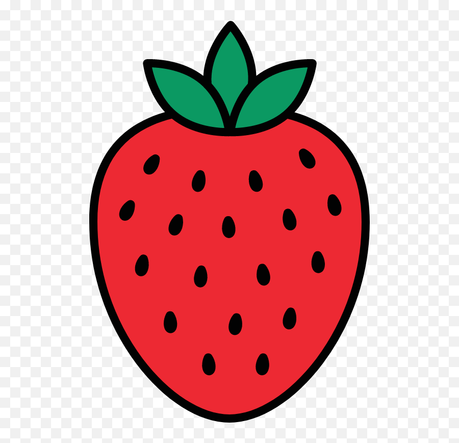 Outlined Strawberry Graphic - Strawberry Clip Art Emoji,Strawberry Clipart