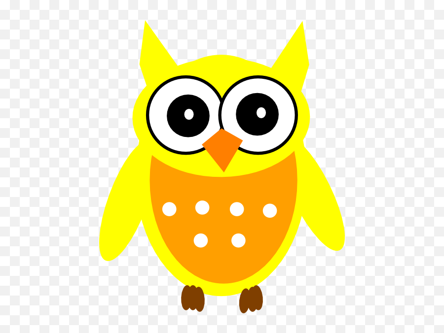 Yellow Owl Clip Art At Clker - Yellow Owl Clipart Transparent Emoji,Owls Clipart