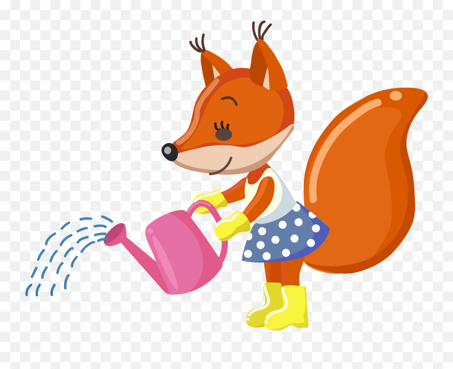 Squirell With A Watering Can Clipart Free Download - Fictional Character Emoji,Watering Can Clipart