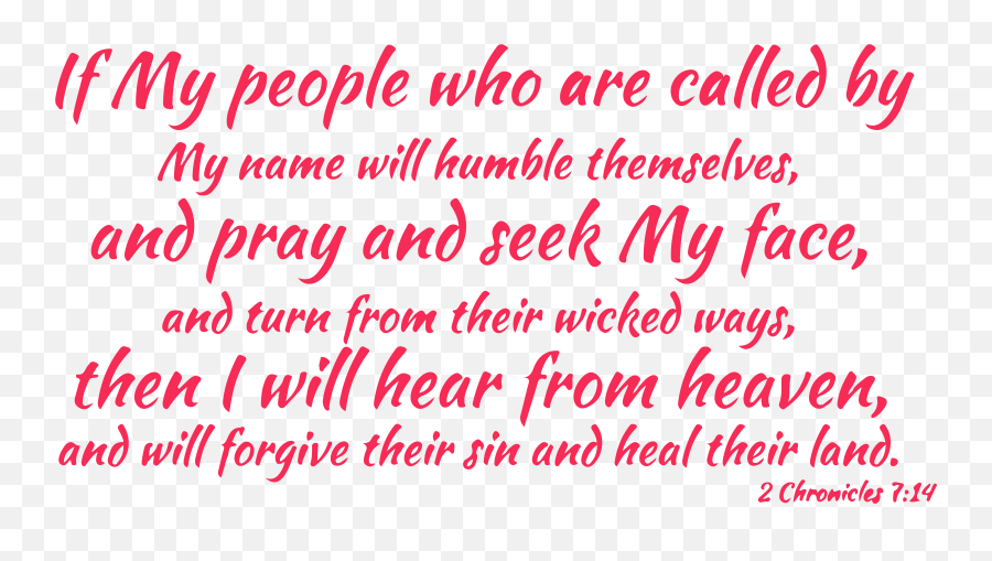 2 Chronicles 714 - If My People Who Are Calledu2026 Vinyl Decal Sticker Quote Small Bright Pink Clipart If My People Who Are Called Emoji,Turn And Talk Clipart