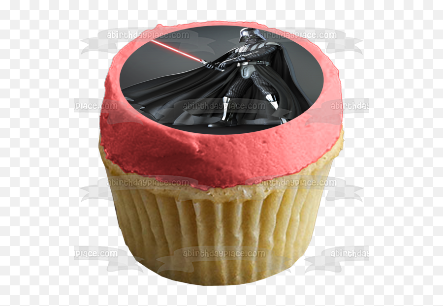 Star Wars Darth Vader Red Lightsaber Edible Cake Topper Image Abpid05223 - Baking Cup Emoji,Red Lightsaber Png