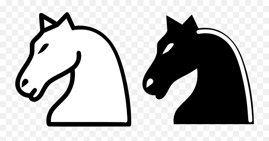 Library Of Knight Chess Svg Library Stock Png Files - White And Black Knight Chess Emoji,Chess Piece Clipart