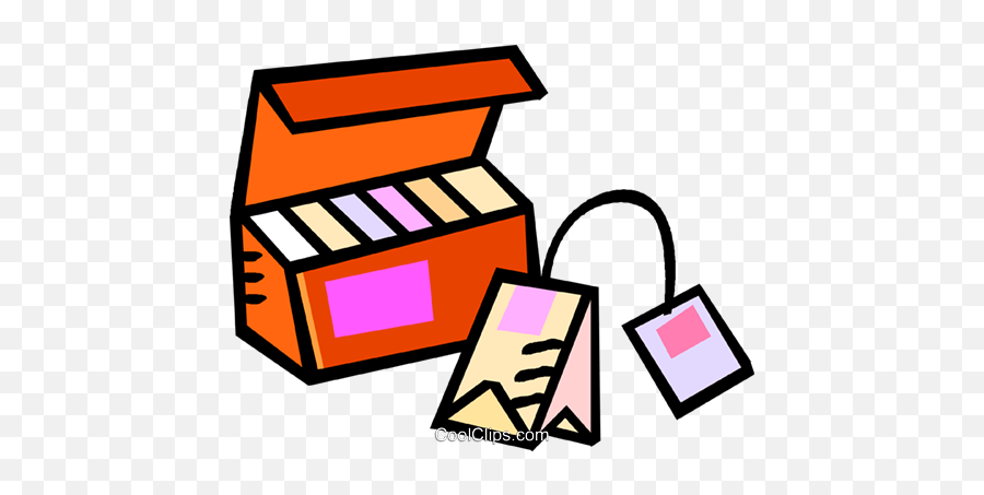 Download Hd Box Of Tea With A Tea Bag - Box Of Tea Bags Box Of Tea Bags Clipart Emoji,Tea Clipart