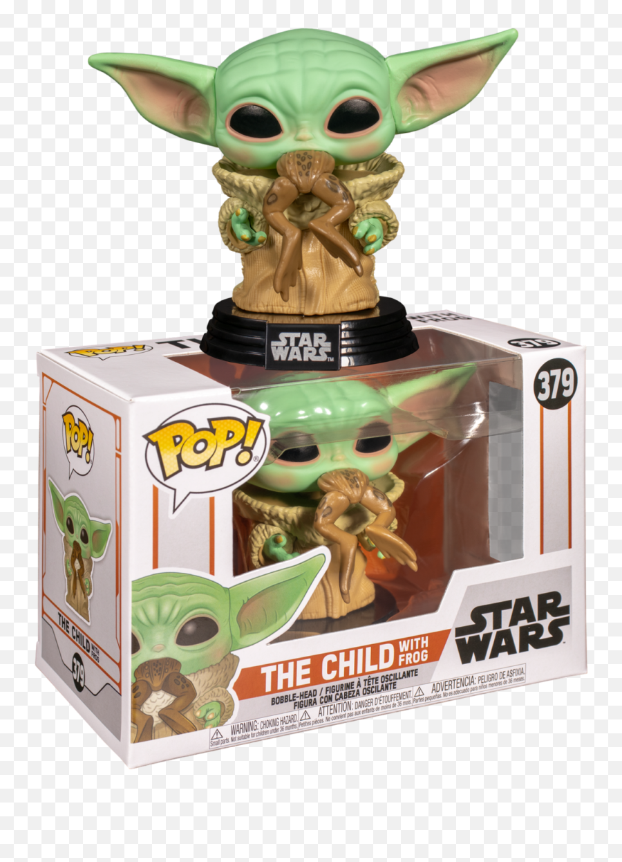 Funko Pop Star Wars The Mandalorian - The Child Baby Yoda With Frog 379 Emoji,Baby Yoda Transparent