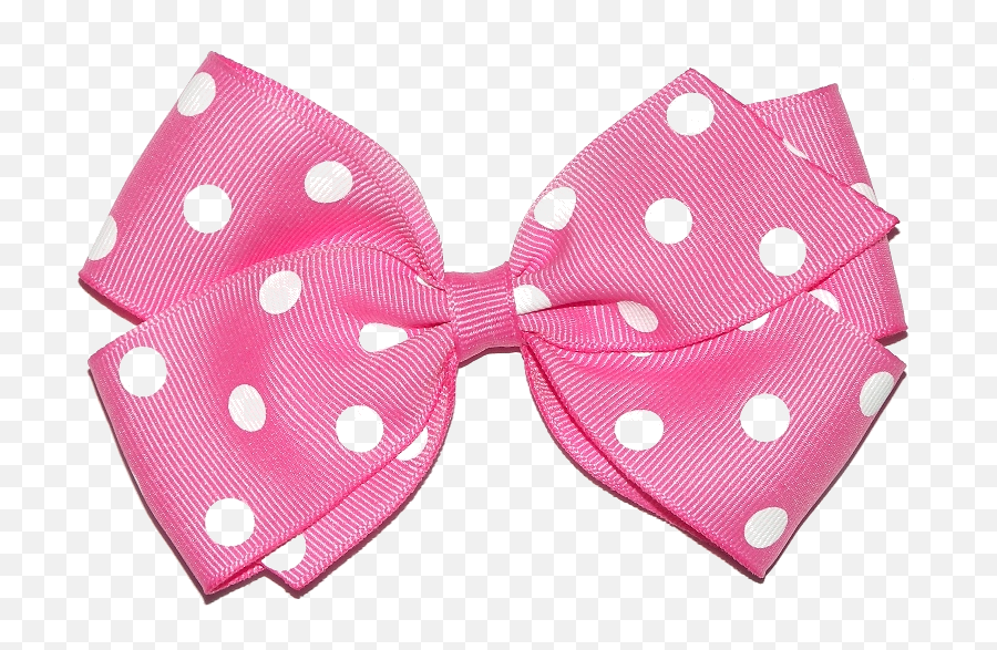 Download Pink Hair Clipart Pink Polka Dot - Hair Bow Png Emoji,Hairbow Clipart
