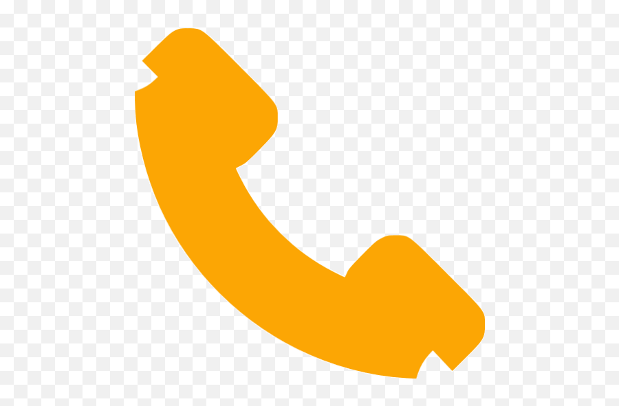 Orange Phone Icon - Free Orange Phone Icons Phone Icon Vector Yellow Emoji,Phone Logo