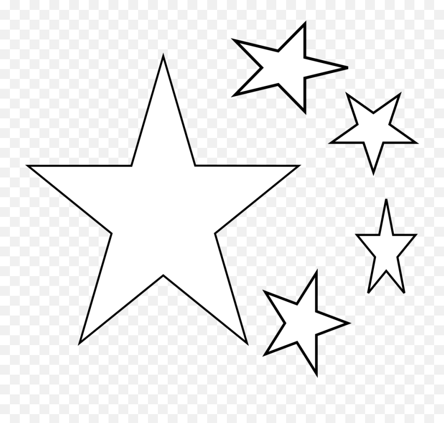 Black And White Star Coloring Pages - Clip Art Bay Emoji,Shape Clipart Black And White