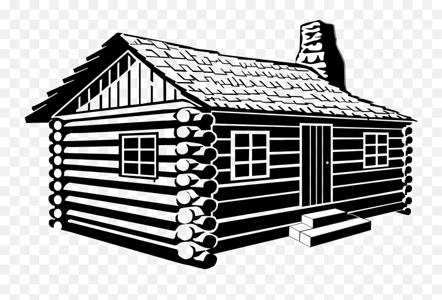 Download Free Png Log Cabin Vector Clipart Image - Free Vector Log Cabin Silhouette Emoji,Log Clipart