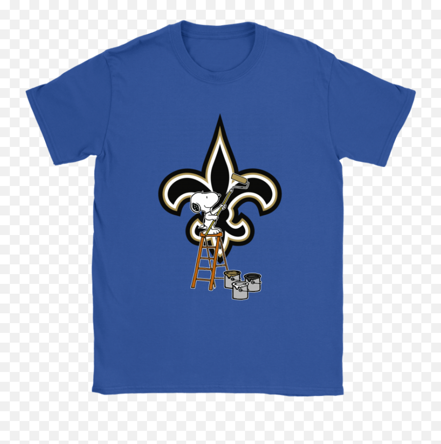 Snoopy Paints The New Orleans Saints Logo Nfl Football Shirts - Kansas Chiefs Shirt Funny Emoji,Nfl 100 Logo