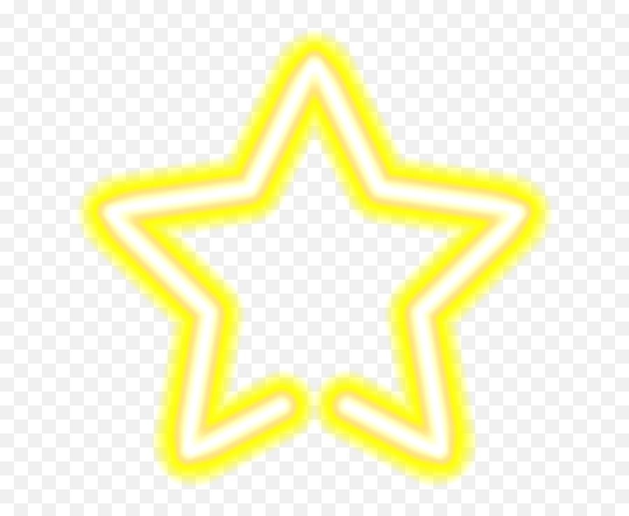 Download Neon Star Png - Yellow Neon Png Full Size Png Dot Emoji,Neon Png
