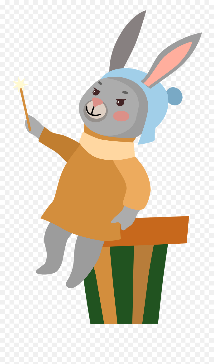 Bunny With A Magic Wand Clipart Free Download Transparent - Happy Emoji,Magic Clipart