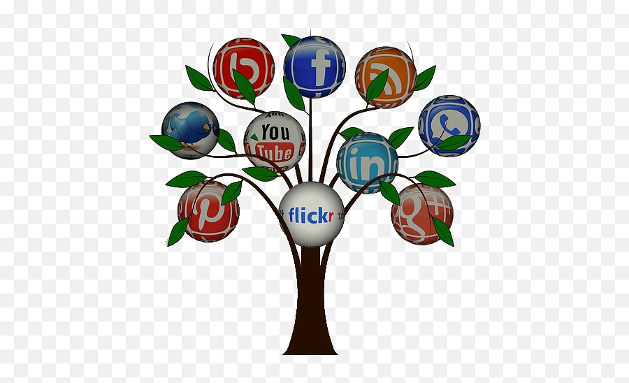 Tree Clipart Social Media Tree Social - Social Media Environment Emoji,Social Media Clipart