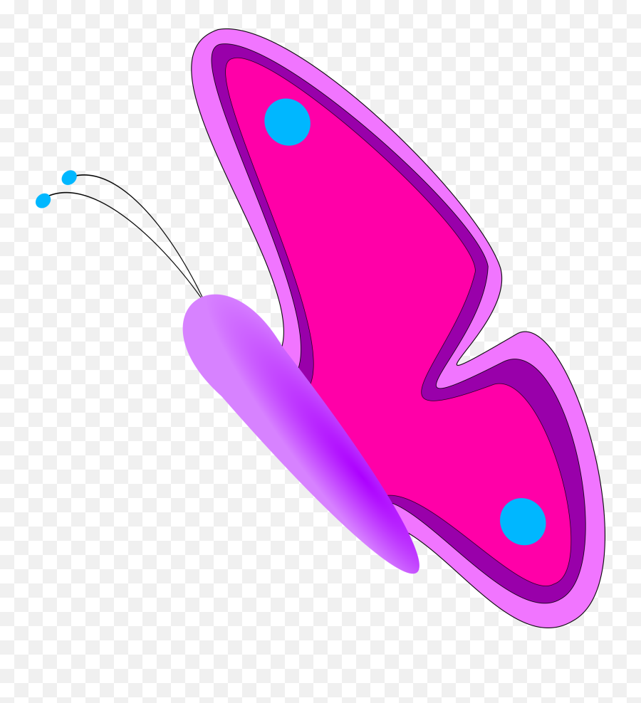 Cartoon Colorful Butterfly Clipart Free - Butterfly Clip Art Emoji,Butterfly Clipart