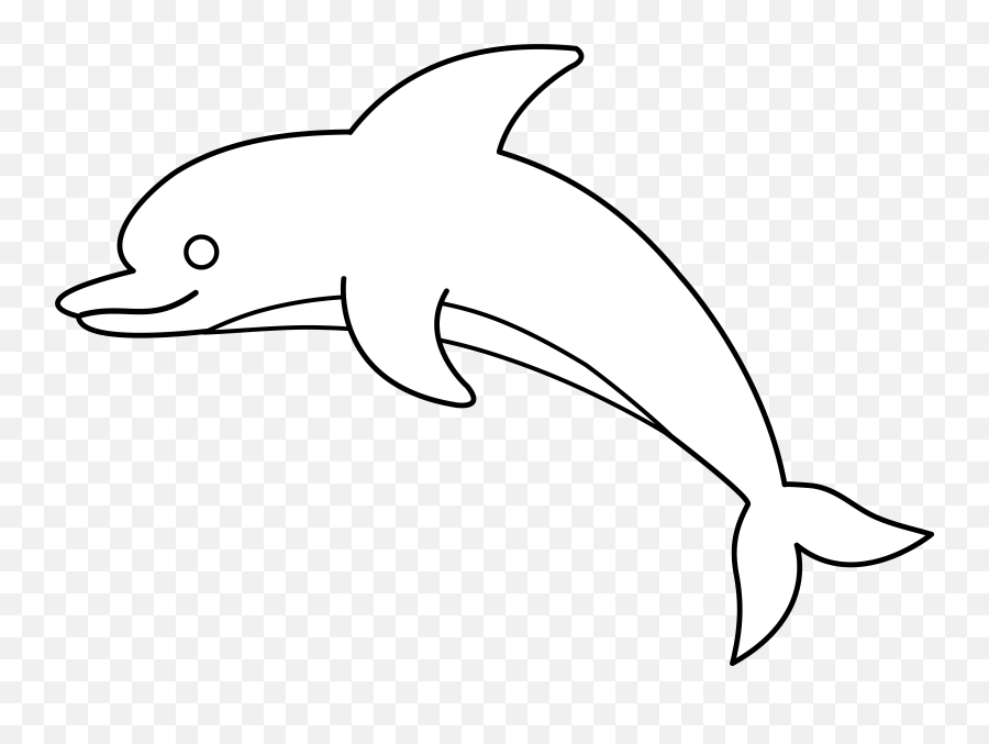 Jumping - Dolphin Outline Emoji,Dolphin Clipart
