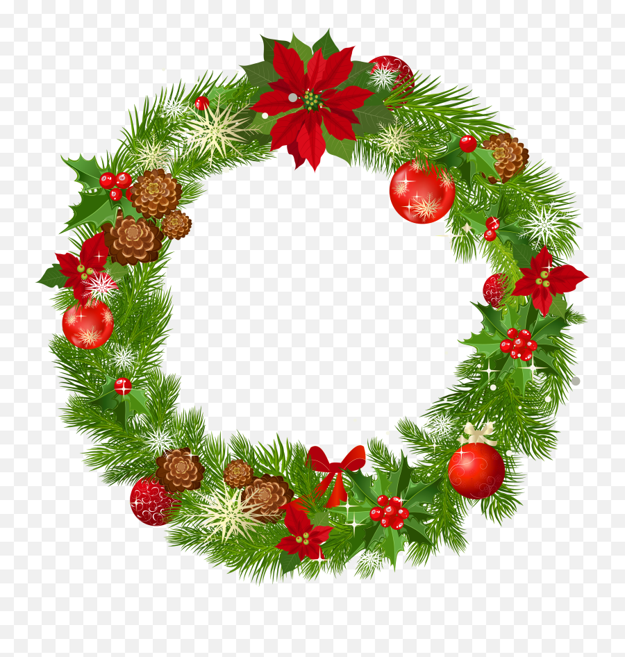 Free Transparent Wreath Download Free - Christmas Wreath Png Emoji,Wreath Clipart