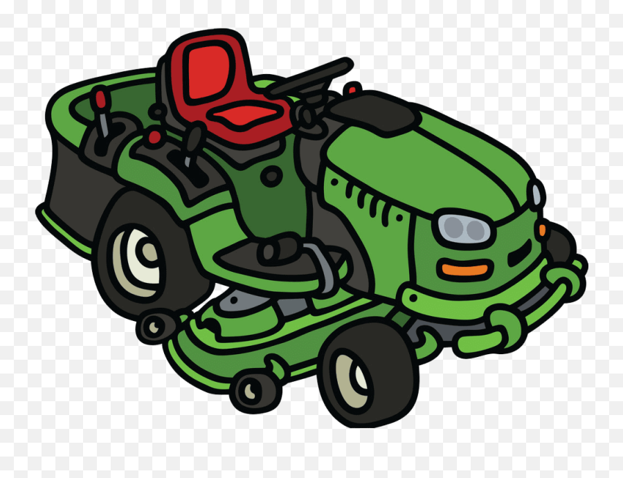 Green Lawn Mower Clipart Transparent - Lawn Mower Drawing Emoji,Lawnmower Clipart