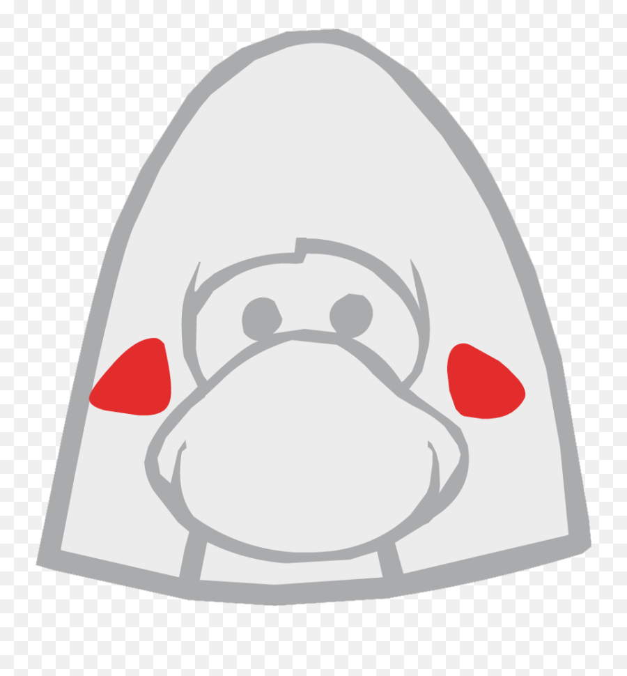 Red Face Paint Club Penguin Transparent Emoji,Face Paint Png