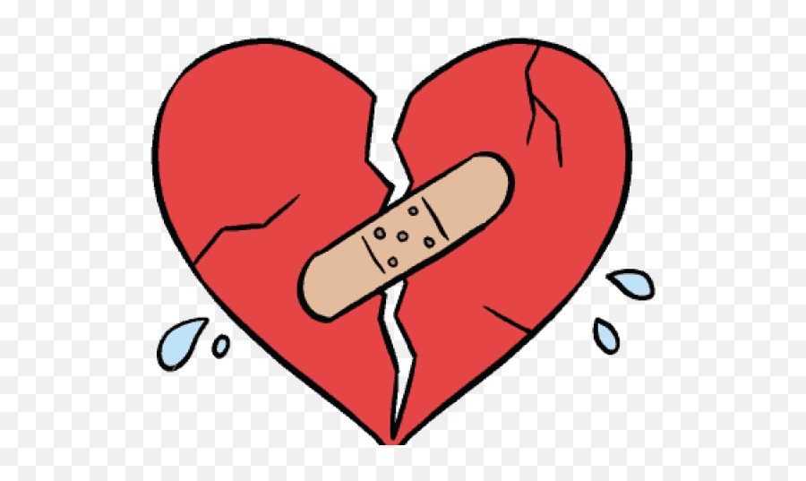Heart Clipart Clipart Easy Cartoon - Transparent Cartoon Broken Heart Emoji,Broken Heart Clipart