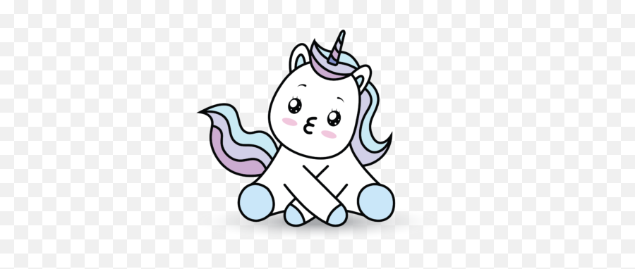 Unicorn Kawaii Illustrations Vector - Fictional Character Emoji,Lesbian Clipart