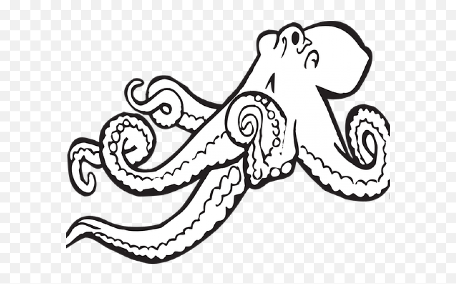 Octopus Clipart Underwate Animal - Black And White Octopus Octopus Graphic Emoji,Octopus Clipart