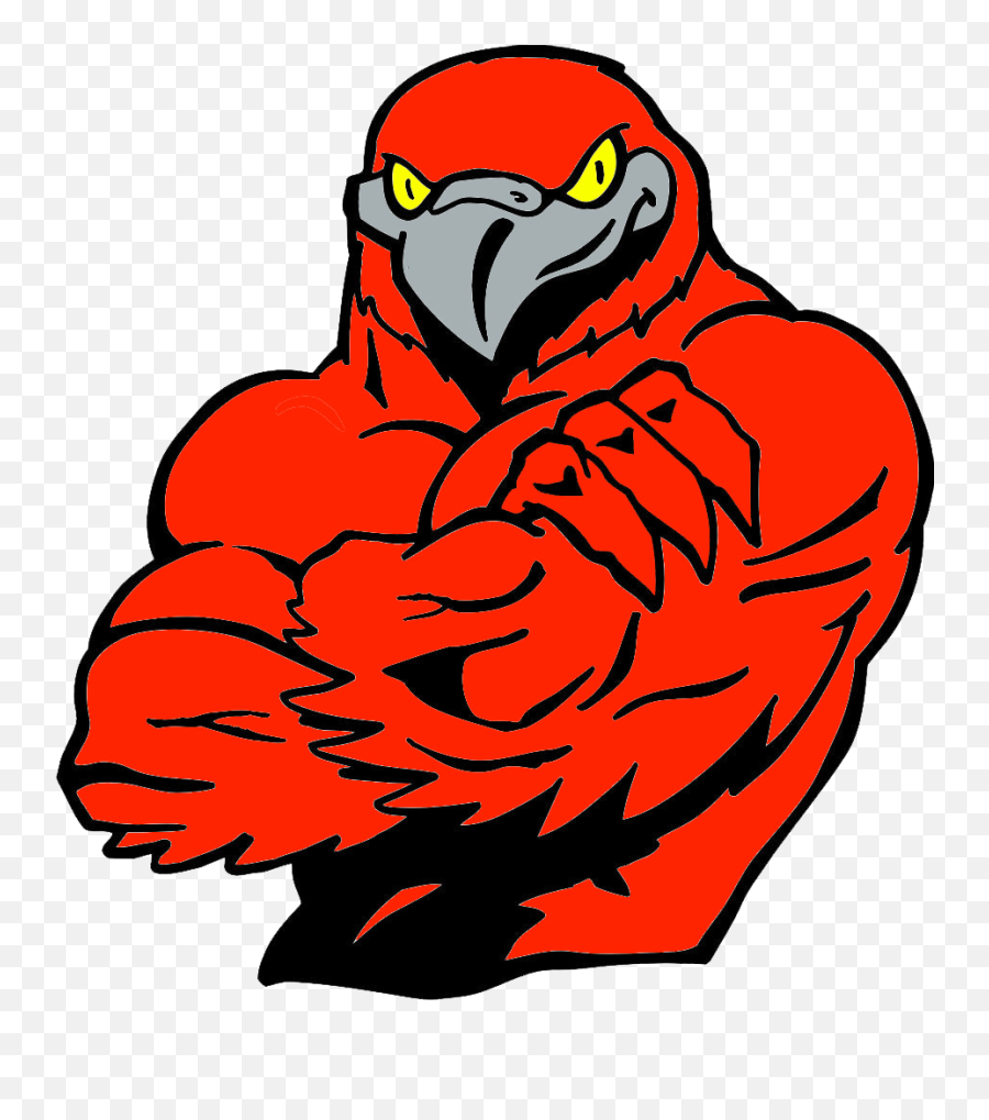 Falcon Bird With Muscles Png Image With - East River Falcons Emoji,Falcon Clipart