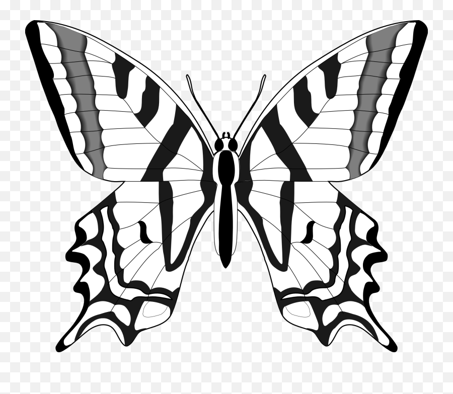 Clip Art Butterfly Black And White - Clip Art Black And White Butterfly Emoji,Butterfly Clipart