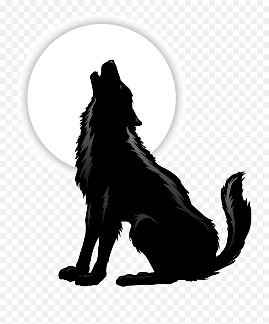 Wolves Clipart Coyote Wolves Coyote Transparent Free For - Silhouette Of A Wolf Howling Emoji,Wolf Silhouette Png