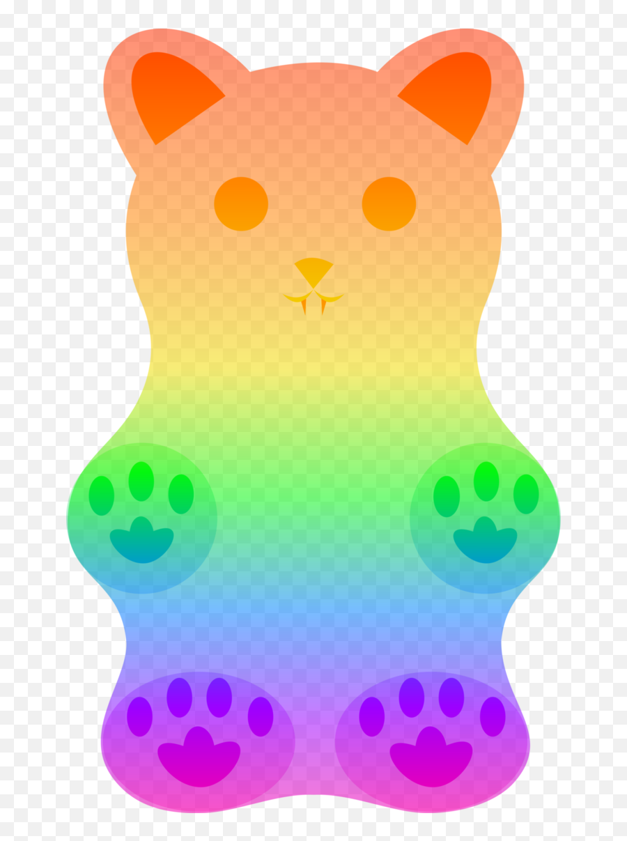 Download Gummy Bear Clipart Rainbow - One Gummy Bear Clipart Emoji,Gummy Bear Clipart