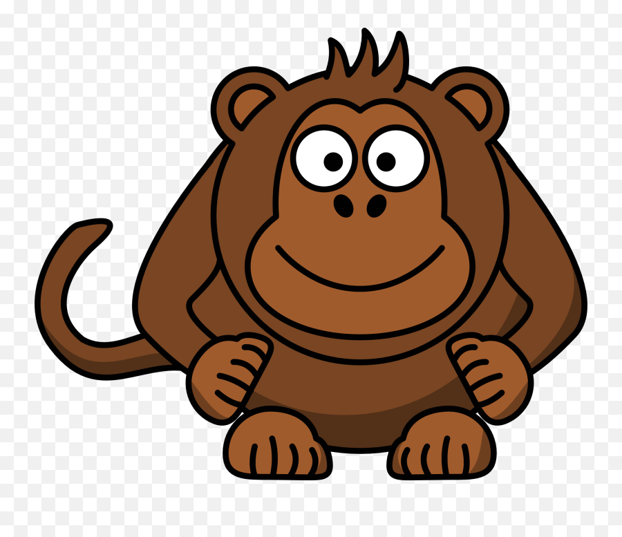 Cartoon Zoo Animal Clipart - Clipart Monkey Cartoon Emoji,Animal Clipart