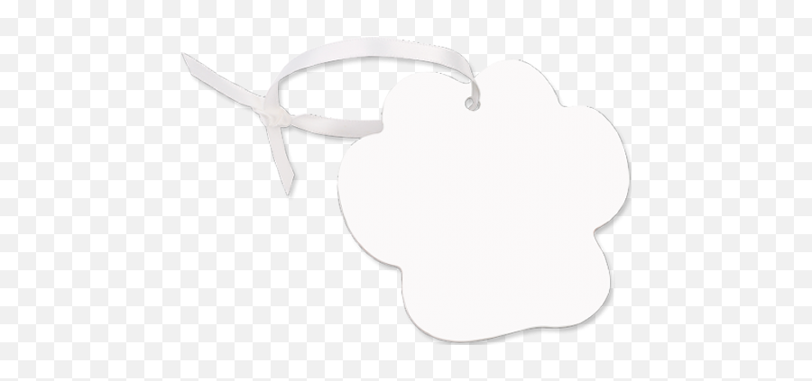 Unisub White Aluminium Paw Print Ornament - Dot Emoji,White Paw Print Png