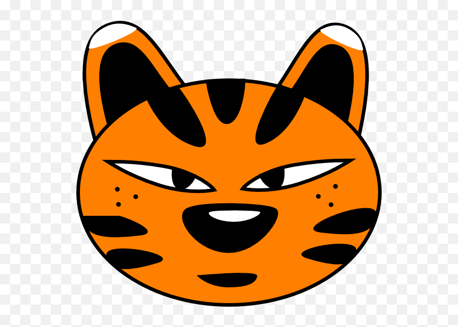 Tiger Clip Art At Clkercom - Vector Clip Art Online Tiger Clker Emoji,Tiger Face Clipart