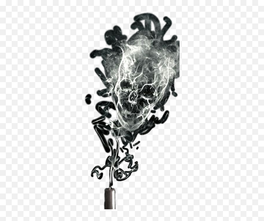 Dark Smoke Skull Effect Black Sticker By Mrmwsk - Sketch Emoji,Black Smoke Transparent