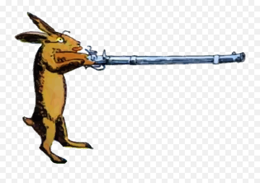Anthropomorphized Animals Gun Png Picpng - Rabbit Shoots Hunter Cartoon Emoji,Cartoon Gun Png