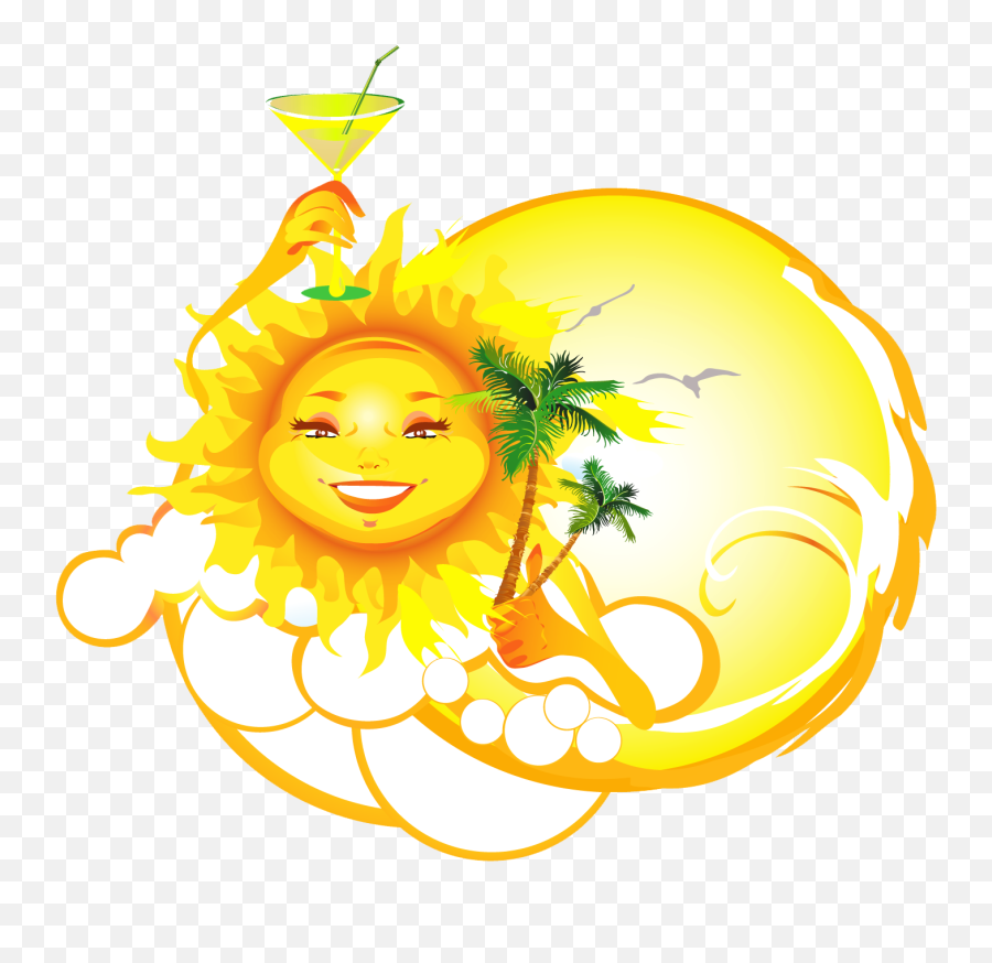 Download Free Summer Vacantion Sun Royalty - Free Vector Emoji,Cartoon Sun Png