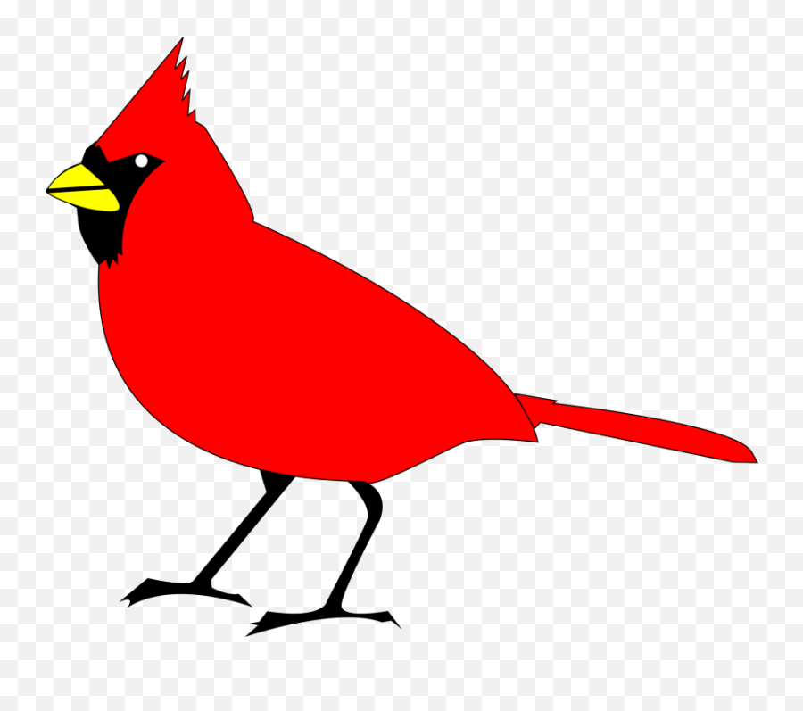 Cardinal Clipart Png Image With No - Cardinal Bird Clip Art Emoji,Bird Clipart Black And White