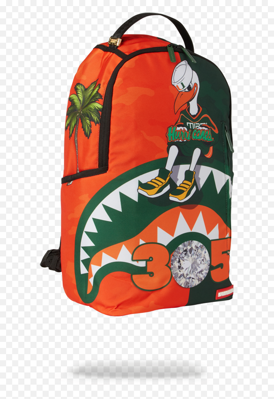 Miami Hurricanes Backpack - Sprayground Emoji,Miami Hurricanes Logo